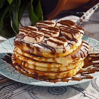 ფანქეიკი შოკოლადით და ბანანით 