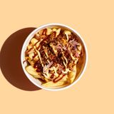 Gourmet Fries with BBQ and Cheese sauces