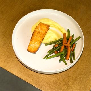 Salmon Steak with potato puree
