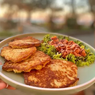 Draniki with Salmon Tartare
