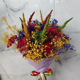 Colorful Dried Flower Bouquet