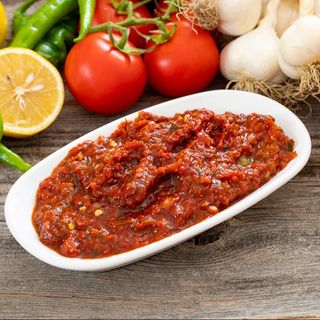 Acılı Ezme –Spicy Ezme (Spicy Tomato & Pepper Dip)