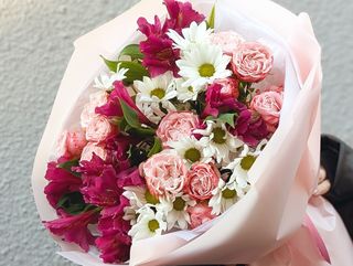 შერეული თაიგული ვარდისფერ-იისფერი 1255