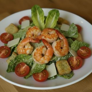Caesar Salad with Shrimps