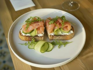 Bruschettas with Black Sea Salmon 