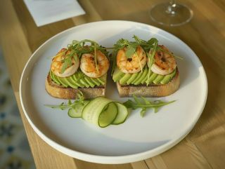 Bruschettas with Avocado and Shrimps