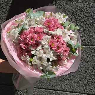 Pink Alstroemeria & Chrysanthemum Bouquet