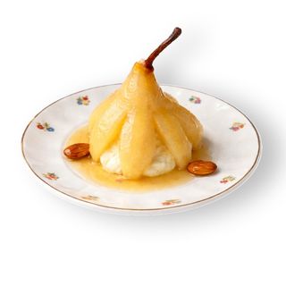 მსხალი თეთრ ღვინოში