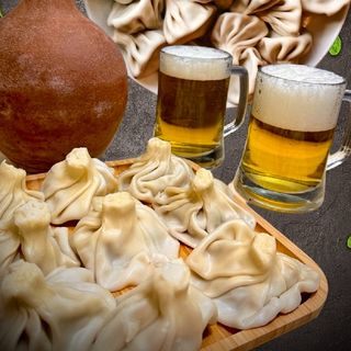 ხინკალი საქონლის 99 ცალი + 5 ლიტრა ლუდი (სანაპირო)