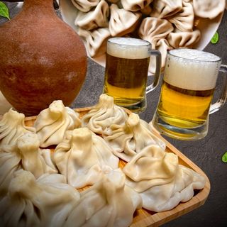 ხინკალი მთიულური 30 ცალი + 1 ლიტრა ლუდი (ცივ-ცივი)