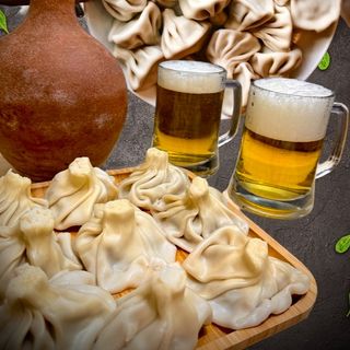 ხინკალი საქონლის 30 ცალი + 1 ლიტრა ლუდი (სანაპირო)