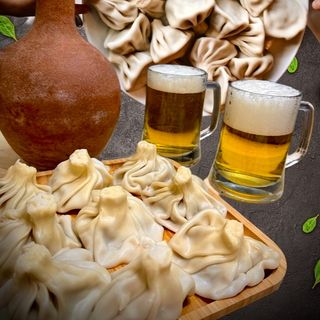 ხინკალი კარტოფილის 30 ცალი + 1 ლიტრა ლუდი (ცივ-ცივი)