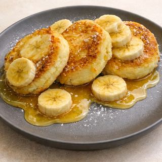 Cottage Cheese Syrniki with Honey and Banana
