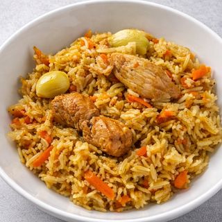 უზბეკური ფლოვი ქათმის ხორცით