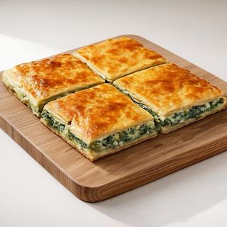 4 ნაჭრიანი ნახევრად ფენოვანი ტარხუნის ღვეზელი