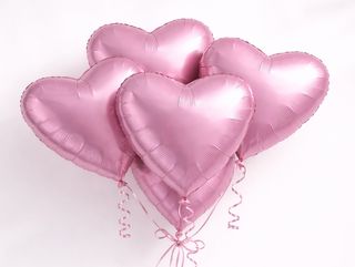 5 გული მეტალიკი ვარდისფერი