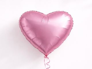 1 გული ვარდისფერი მეტალიკი