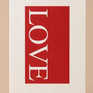 მისალოცი ბარათი “Love” წითელი