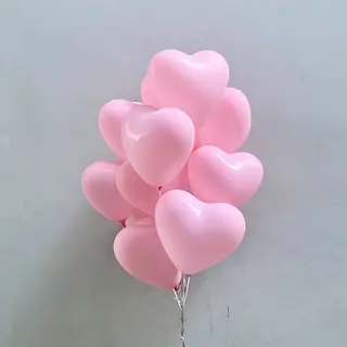 10 ლატექსის ვარდისფერი გული
