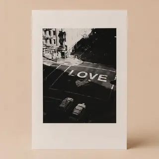 ბარათი შავთეთრი “Love”