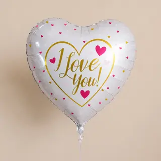 ფოლგირებული ბუშტი “I love you”