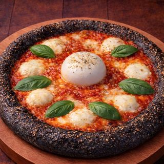 პიცა ბურატა მოცარელას ბურთებით 28 სმ