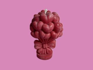 სანთელი - წითელი - გულის ბუშტები