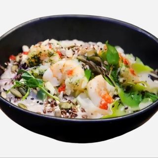 შვრიის ფაფა კრევეტებით / Not sweet porridge with shrimp