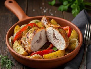 ოჯახური ქათმის ხორცით