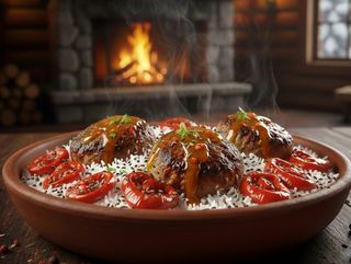 მიტბოლები ბრინჯით