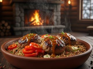 მიტბოლები წიწიბურით