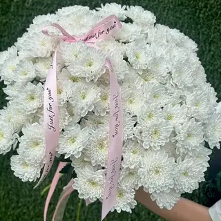 Instead of Words — White Chrysanthemum Bouquet