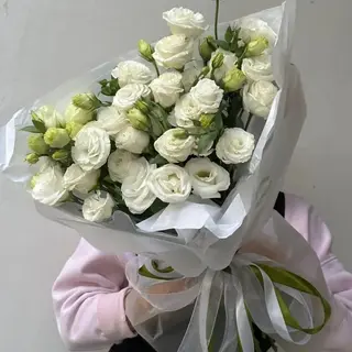 Milky Mist — White Eustoma Bouquet