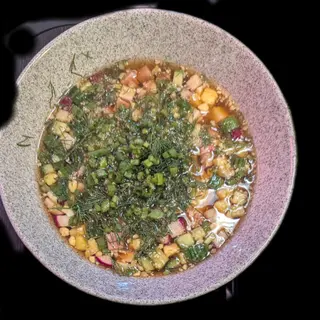 Okroshka sausage on kvase