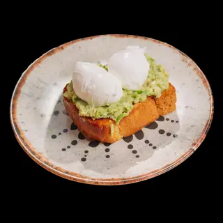 Avocado brioche, toast and poached egg
