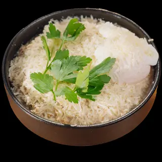 Oatmeal with parmesan and poached egg