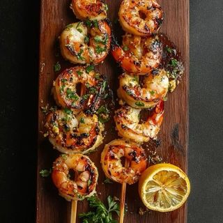 შემწვარი კრევეტები/grilled shrimps