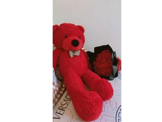 წითელი ვარდები (10ც)დათუნია 100 სმ