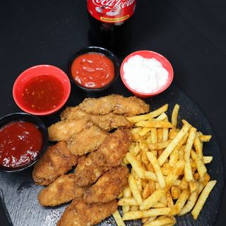 კაჯუნური ქათმის ფრთების უპირატესობის მენიუ 2 პერსონაზე  (204)