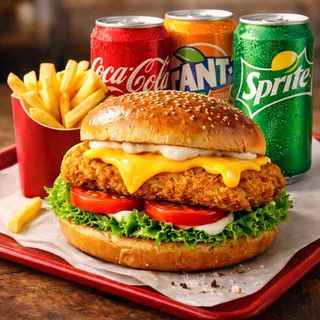 Schnitzel Cheeseburger Menu