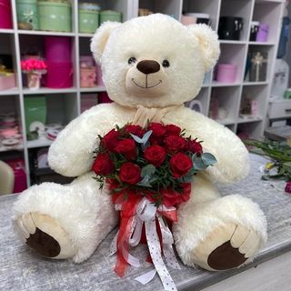 დათუნია წითელი ვარდებით (10ცალი)