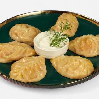Manti with pumpkin