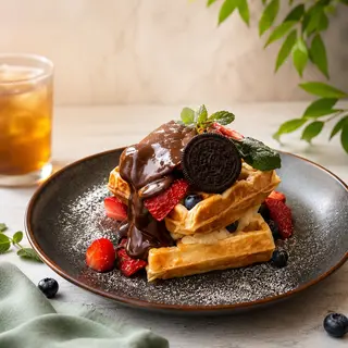 ხილითა და შოკოლადით/With fruits and chocolate