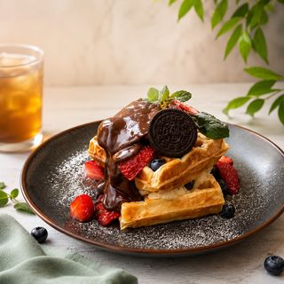 ხილითა და შოკოლადით/With fruits and chocolate