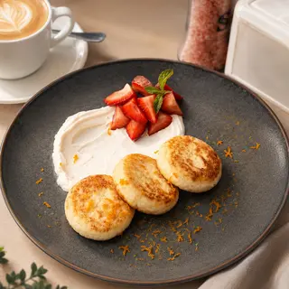 სირნიკები( ხაჭოს კვერები)/Syriniki (cottage cheese pancakes)