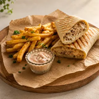 ქათმის შაურმა მოცარელათი / Chicken Shawarma with Mozzarella