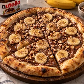 პიცა შოკოლადით და ბანანით Chocolate & Banana Pizza