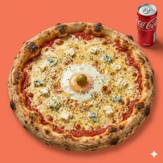 Pizza premium Queen Elizabeth + Coca-Cola 0.33 GRATIS