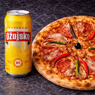 Pizza Vatrena + Ožujsko pivo 0.5l