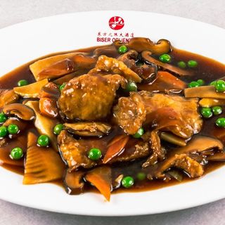 32 Pohani oslić sa bambusom i kineskim gljivama